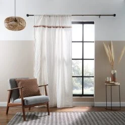 Dunelm Lana Tassel Butterscotch Slot Top Single Voile Panel 8 Dunelm Lana Tassel Butterscotch Slot Top Single Voile Panel -Dunelm Sales Store 30733321 alt01