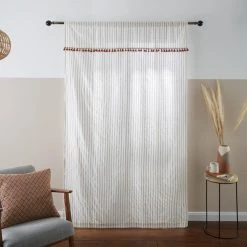 Dunelm Lana Tassel Butterscotch Slot Top Single Voile Panel 10 Dunelm Lana Tassel Butterscotch Slot Top Single Voile Panel -Dunelm Sales Store 30733321 alt04