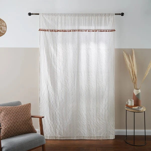 Dunelm Lana Tassel Butterscotch Slot Top Single Voile Panel 6 Dunelm Lana Tassel Butterscotch Slot Top Single Voile Panel - Image 4