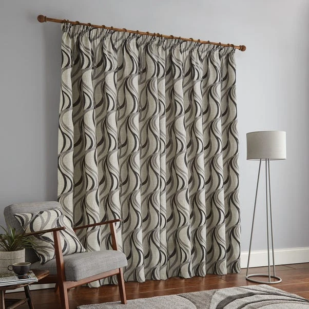 Dunelm Mirage Charcoal Pencil Pleat Curtains 5 Dunelm Mirage Charcoal Pencil Pleat Curtains - Image 3
