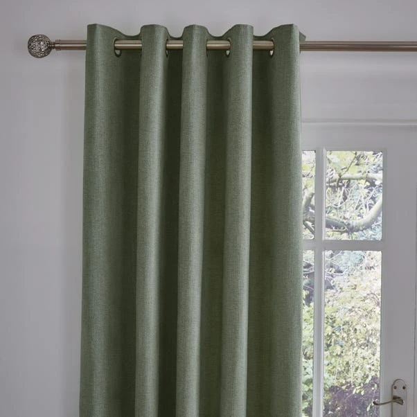 Dunelm Wynter Olive Thermal Eyelet Curtains 3 Dunelm Wynter Olive Thermal Eyelet Curtains