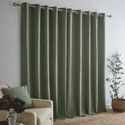 Dunelm Wynter Olive Thermal Eyelet Curtains 10 Dunelm Wynter Olive Thermal Eyelet Curtains -Dunelm Sales Store 30733442 alt04