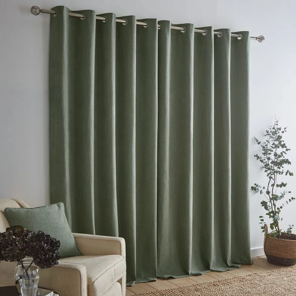 Dunelm Wynter Olive Thermal Eyelet Curtains 6 Dunelm Wynter Olive Thermal Eyelet Curtains - Image 4
