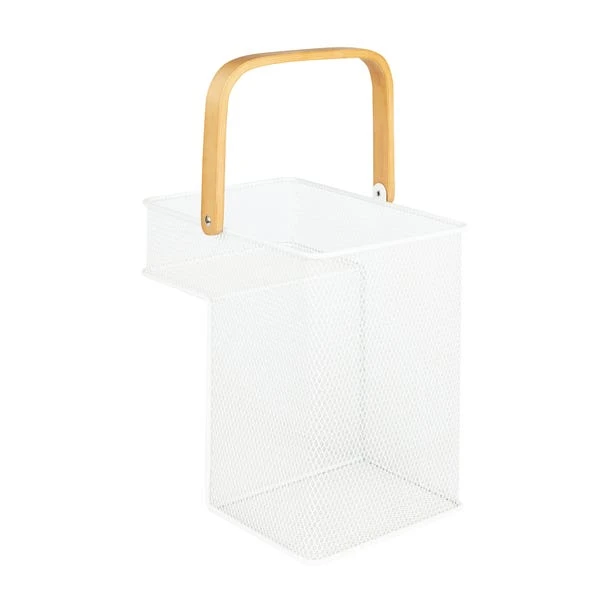 Dunelm Metal Mesh Stair Basket White 4 Dunelm Metal Mesh Stair Basket White - Image 2