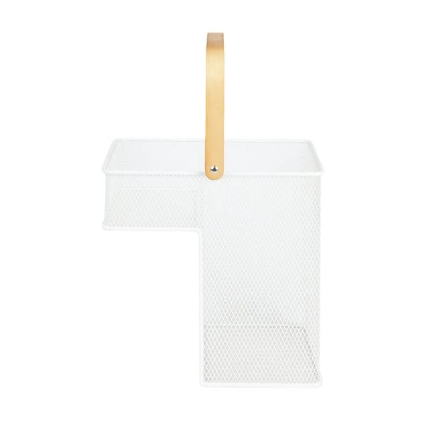 Dunelm Metal Mesh Stair Basket White 6 Dunelm Metal Mesh Stair Basket White - Image 4