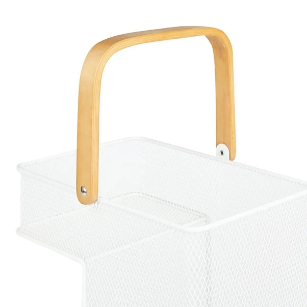 Dunelm Metal Mesh Stair Basket White 7 Dunelm Metal Mesh Stair Basket White - Image 5