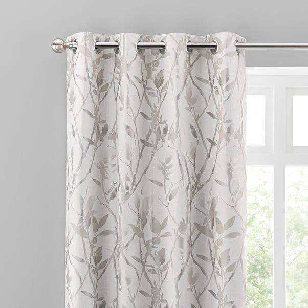 Dunelm Zen White Jacquard Eyelet Curtains 3 Dunelm Zen White Jacquard Eyelet Curtains