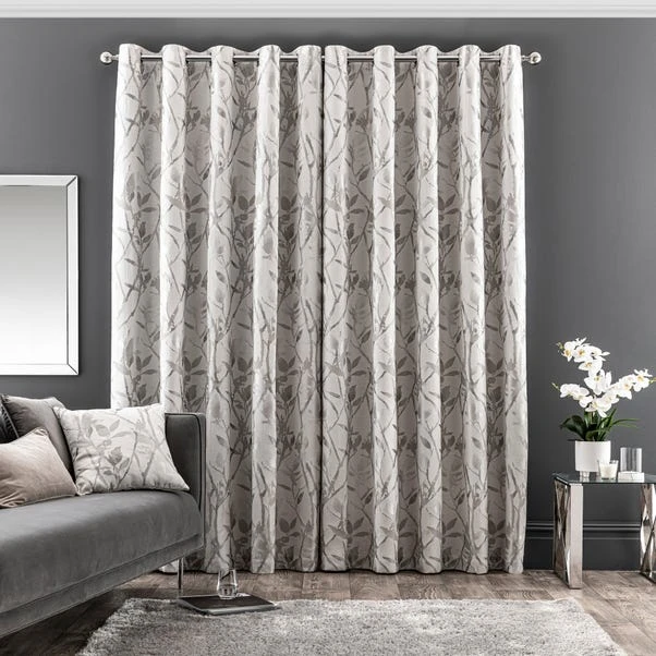 Dunelm Zen White Jacquard Eyelet Curtains 6 Dunelm Zen White Jacquard Eyelet Curtains - Image 4