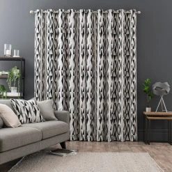 Dunelm Elements Triangles Monochrome Eyelet Curtains 11 Dunelm Elements Triangles Monochrome Eyelet Curtains -Dunelm Sales Store 30733730 alt04