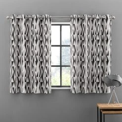 Dunelm Elements Triangles Monochrome Eyelet Curtains 12 Dunelm Elements Triangles Monochrome Eyelet Curtains -Dunelm Sales Store 30733730 alt05
