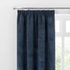 Dunelm Margot Midnight Blue Velour Pencil Pleat Curtains 1 Dunelm Margot Midnight Blue Velour Pencil Pleat Curtains -Dunelm Sales Store 30733740