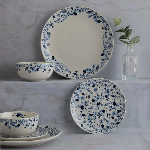Dunelm Indigo Meadow 12 Piece Dinner Set 3 Dunelm Indigo Meadow 12 Piece Dinner Set