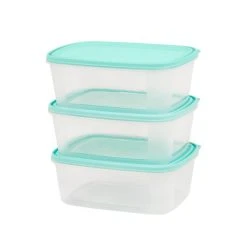 Dunelm Set Of 3 2L Food Storage Boxes