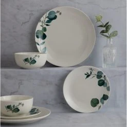 Dunelm Eucalyptus 12 Piece Dinner Set