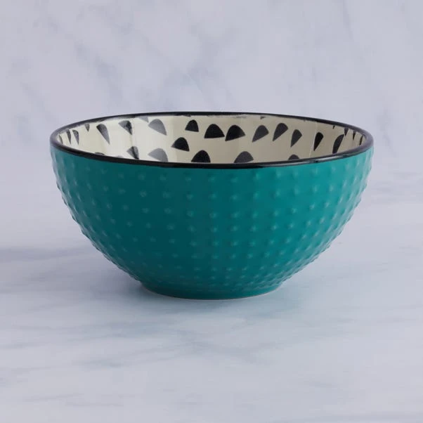 Dunelm Global Teal 12 Piece Dinner Set 7 Dunelm Global Teal 12 Piece Dinner Set - Image 5