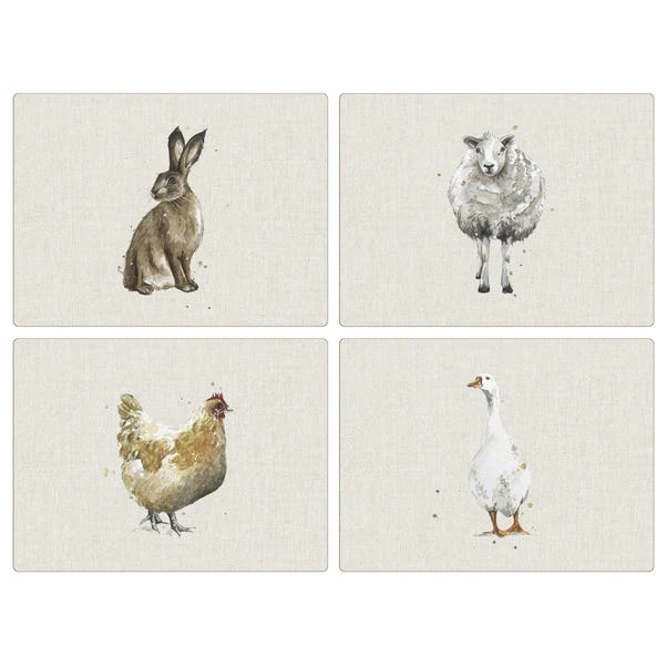 Dunelm Set Of 4 Homestead Cork Back Placemats 3 Dunelm Set Of 4 Homestead Cork Back Placemats