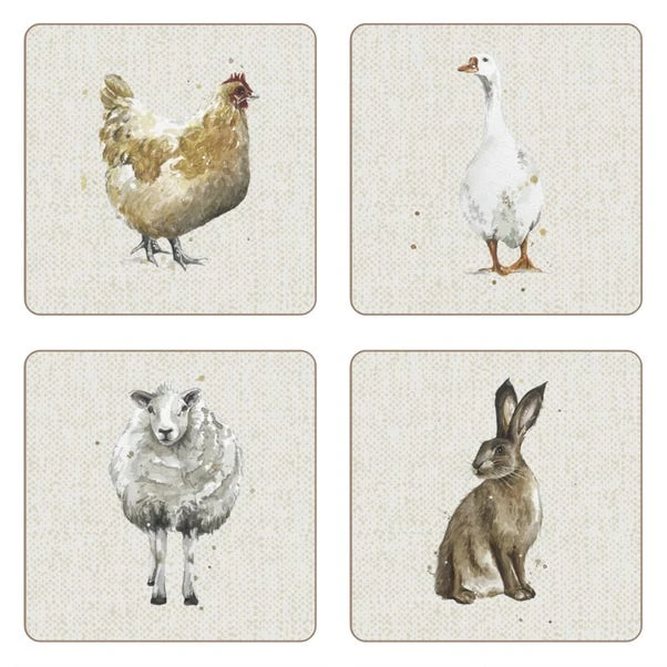 Dunelm Set Of 4 Homestead Cork Back Coasters 3 Dunelm Set Of 4 Homestead Cork Back Coasters