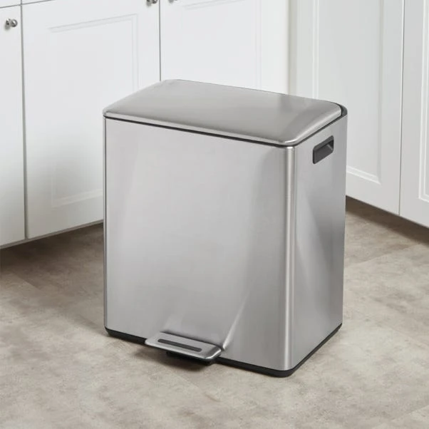 Dunelm 15L 25L Twin Recycle Bin With Soft Close Pedal Bin 3 Dunelm 15L 25L Twin Recycle Bin With Soft Close Pedal Bin