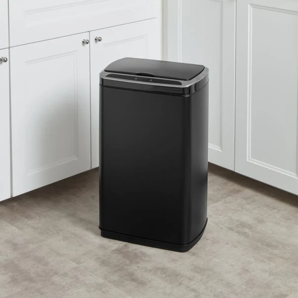 Dunelm 50L Black Rectangular Sensor Recycling Bin 3 Dunelm 50L Black Rectangular Sensor Recycling Bin