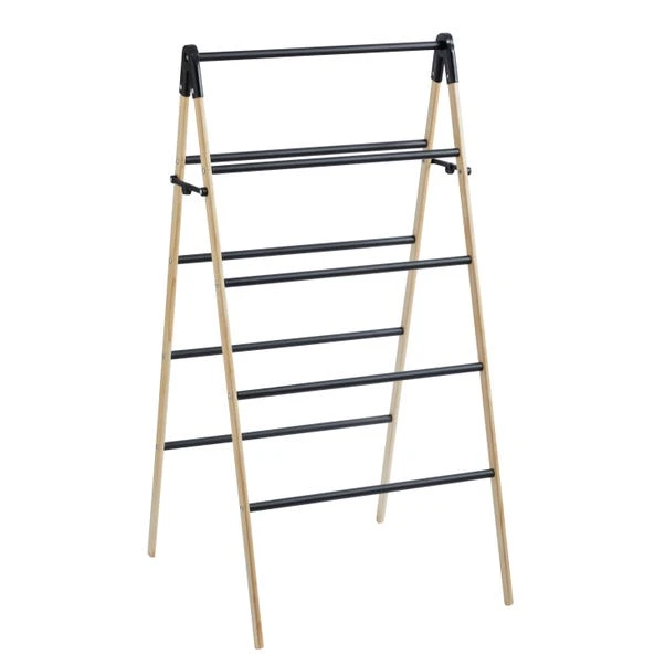 Dunelm Ladder Bamboo Matt Black Indoor Airer 6 Dunelm Ladder Bamboo Matt Black Indoor Airer - Image 4