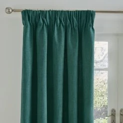 Dunelm Wynter Jade Thermal Pencil Pleat Curtains