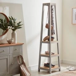 Dunelm Bromley Corner Coat Stand Grey
