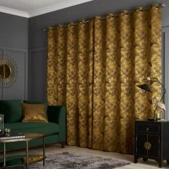Dunelm Crane Old Gold Eyelet Curtains 12 Dunelm Crane Old Gold Eyelet Curtains -Dunelm Sales Store 30737121 alt04