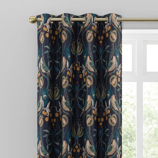 Dunelm Havisham Navy Eyelet Curtains 3 Dunelm Havisham Navy Eyelet Curtains