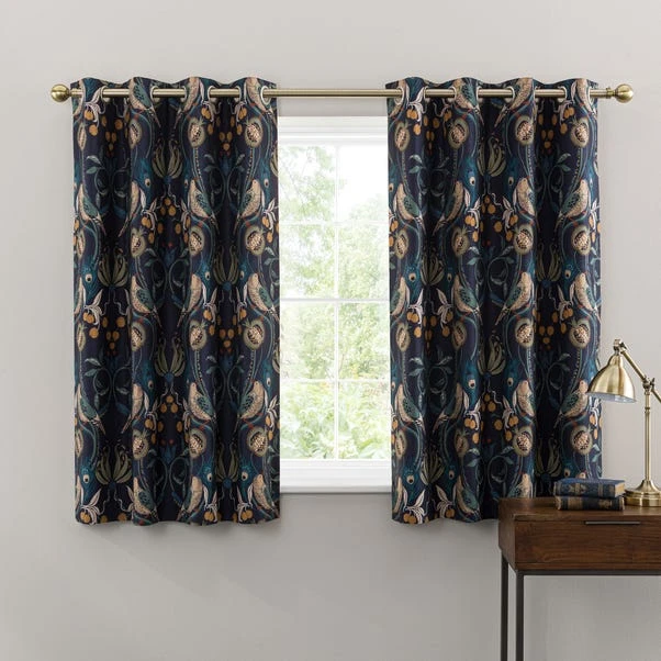 Dunelm Havisham Navy Eyelet Curtains 7 Dunelm Havisham Navy Eyelet Curtains - Image 5