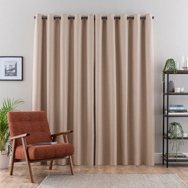 Dunelm Montreal Ultra Blackout Pebble Eyelet Curtains 7 Dunelm Montreal Ultra Blackout Pebble Eyelet Curtains - Image 5