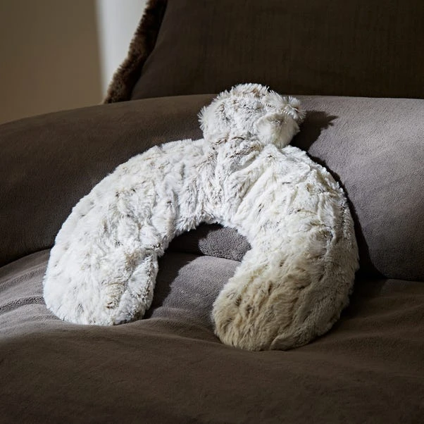 Dunelm Snow Leopard Neck Hot Water Bottle 3 Dunelm Snow Leopard Neck Hot Water Bottle