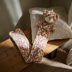 Dunelm Lola Snow Leopard Character Long Hot Water Bottle