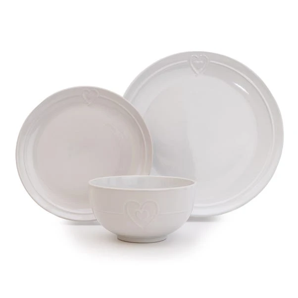 Dunelm Hearts 12 Piece Dinner Set 3 Dunelm Hearts 12 Piece Dinner Set