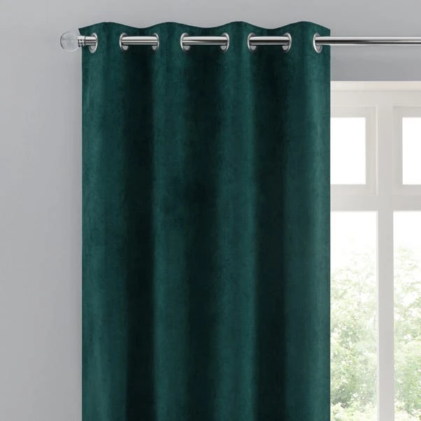 Dunelm Margot Jade Matt Velour Eyelet Curtains 3 Dunelm Margot Jade Matt Velour Eyelet Curtains