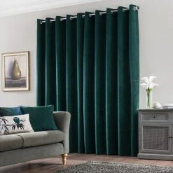 Dunelm Margot Jade Matt Velour Eyelet Curtains 11 Dunelm Margot Jade Matt Velour Eyelet Curtains -Dunelm Sales Store 30737774 alt04
