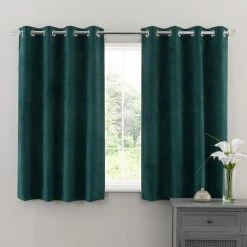 Dunelm Margot Jade Matt Velour Eyelet Curtains 12 Dunelm Margot Jade Matt Velour Eyelet Curtains -Dunelm Sales Store 30737774 alt05