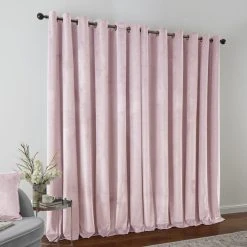 Dunelm Recycled Velour Blush Eyelet Curtains -Dunelm Sales Store 30743382 alt04