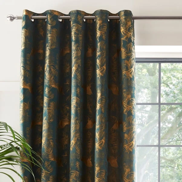 Dunelm Crane Emerald Eyelet Curtains 3 Dunelm Crane Emerald Eyelet Curtains