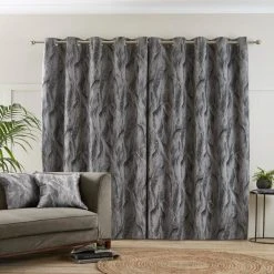 Dunelm Malawi Graphite Eyelet Curtains 11 Dunelm Malawi Graphite Eyelet Curtains -Dunelm Sales Store 30744227 alt04