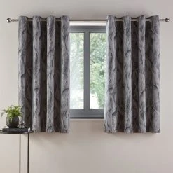 Dunelm Malawi Graphite Eyelet Curtains 12 Dunelm Malawi Graphite Eyelet Curtains -Dunelm Sales Store 30744227 alt05