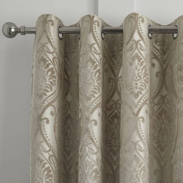 Curtina Chateau Natural Eyelet Curtains 3 Curtina Chateau Natural Eyelet Curtains