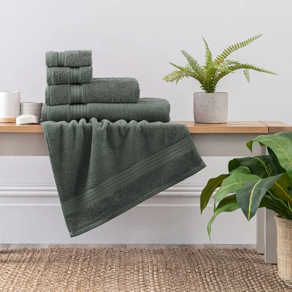 Dunelm Forest Green Egyptian Cotton Towel 3 Dunelm Forest Green Egyptian Cotton Towel