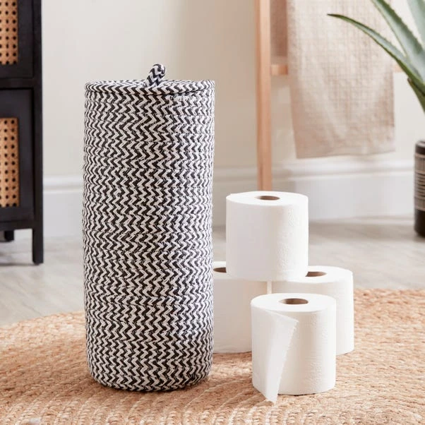Dunelm Paper Black Woven Toilet Roll Storage 3 Dunelm Paper Black Woven Toilet Roll Storage