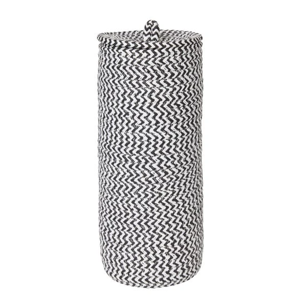 Dunelm Paper Black Woven Toilet Roll Storage 4 Dunelm Paper Black Woven Toilet Roll Storage - Image 2