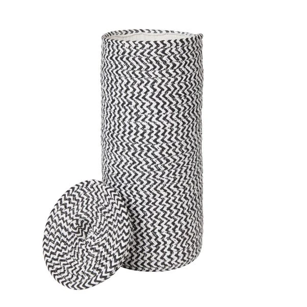 Dunelm Paper Black Woven Toilet Roll Storage 5 Dunelm Paper Black Woven Toilet Roll Storage - Image 3