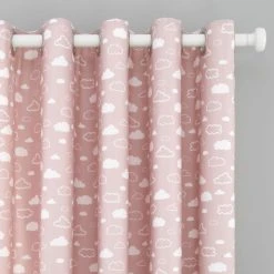 Dunelm Pink Cloud Thermal Blackout Eyelet Curtains