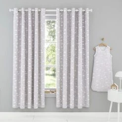 Dunelm Grey Cloud Thermal Blackout Eyelet Curtains -Dunelm Sales Store 30747293 alt01