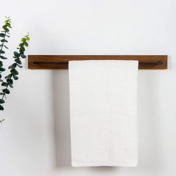 Dunelm Fulton Wood Black Towel Rail 4 Dunelm Fulton Wood Black Towel Rail - Image 2