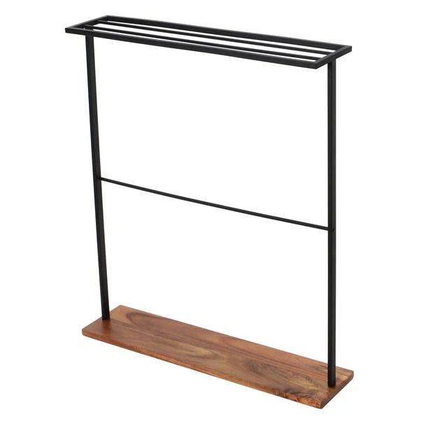 Dunelm Fulton Wood Black Floor Towel Rail 4 Dunelm Fulton Wood Black Floor Towel Rail - Image 2