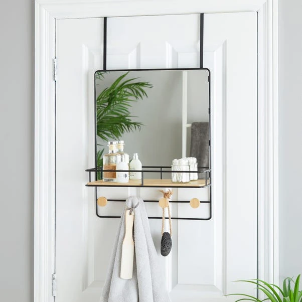 Dunelm Black Overdoor Mirror, 55x44cm 3 Dunelm Black Overdoor Mirror, 55x44cm